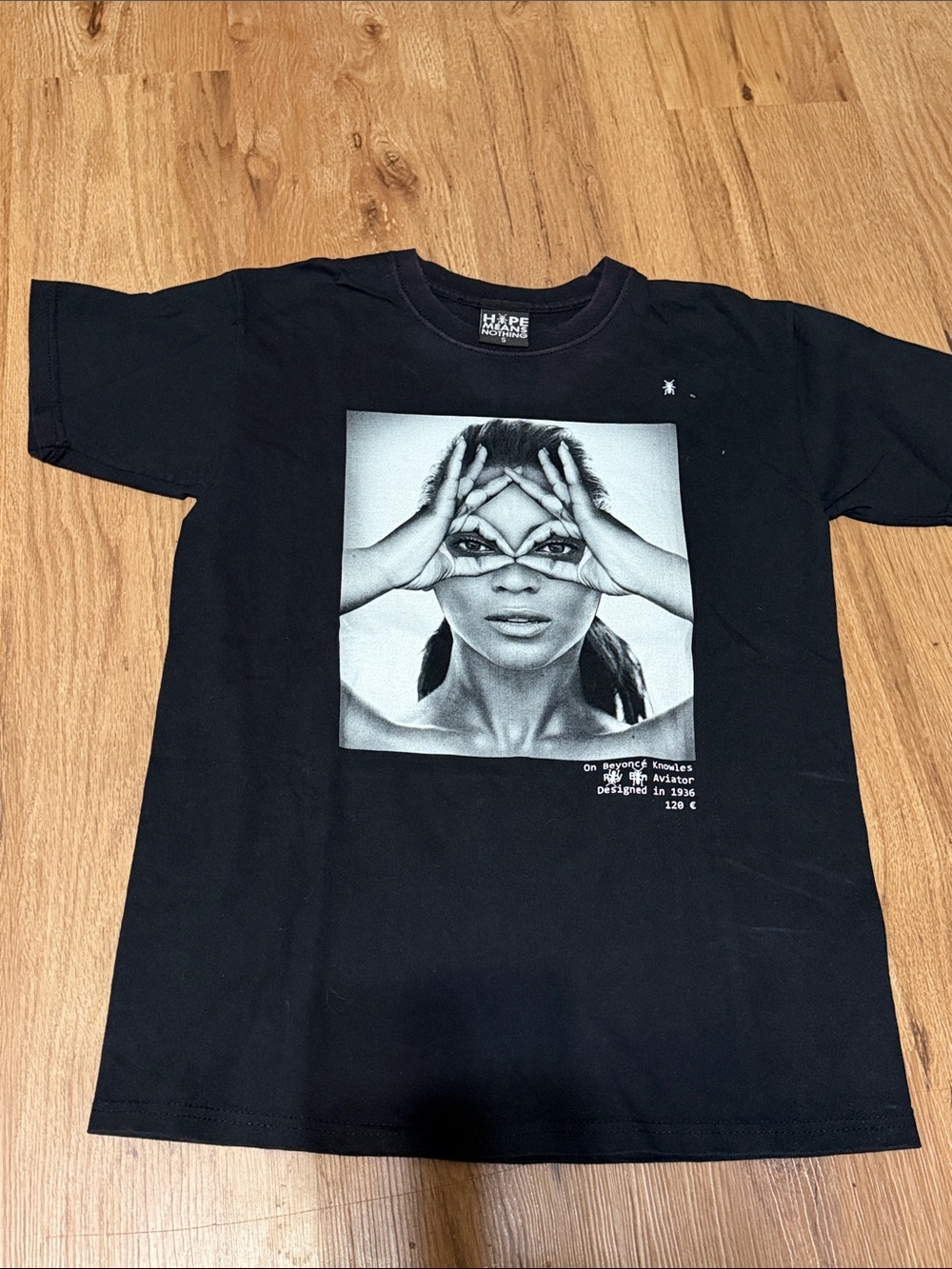 Hype Means Nothing Black Graphic Beyonce short sleeve Tee, NWOT, size S